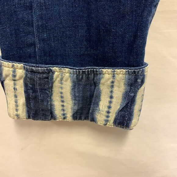 Pilcro Anthropologie High Rise Shibori Tie Dye Cuff Slim Boyfriend Jeans Size 26 - Picture 6 of 16